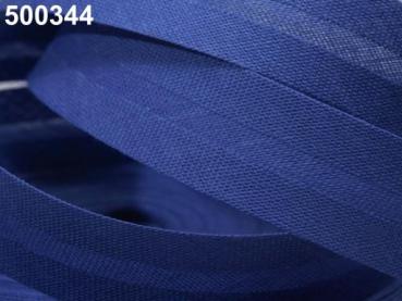 Schrägband Baumwolle Breite 20 mm gefalzt - Royalblau